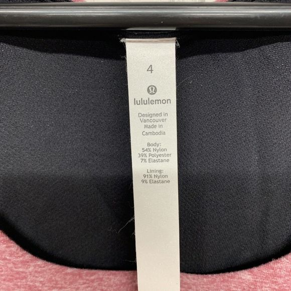 Womens Size 4 Lululemon Heather Pink Tank Top EUC - Picture 2 of 4